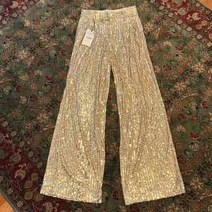 Zara Gold Sequin Pants.